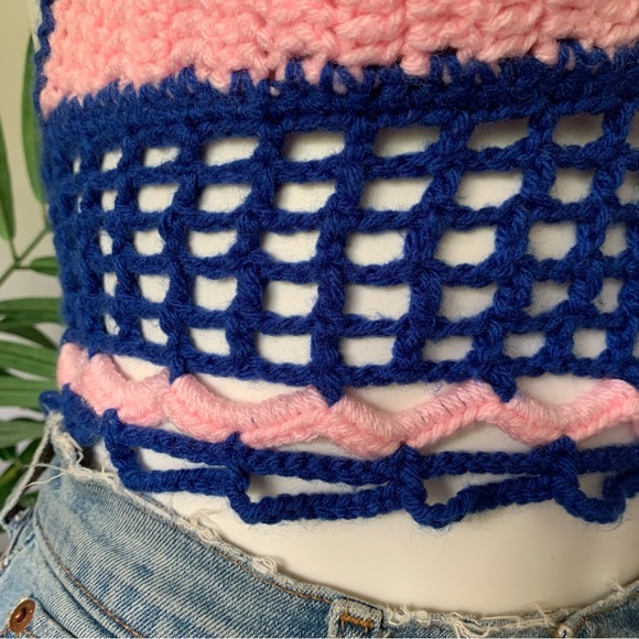 k n i t :: Retro Mod Groovy Crochet Top Knit Bikini - Picture 14 of 15